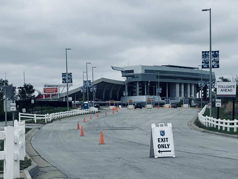 I wanted to walk around and check out Arrowhead Stadium, but I wasn't allowed to park since there was a Kansas City Royals baseball game going on.