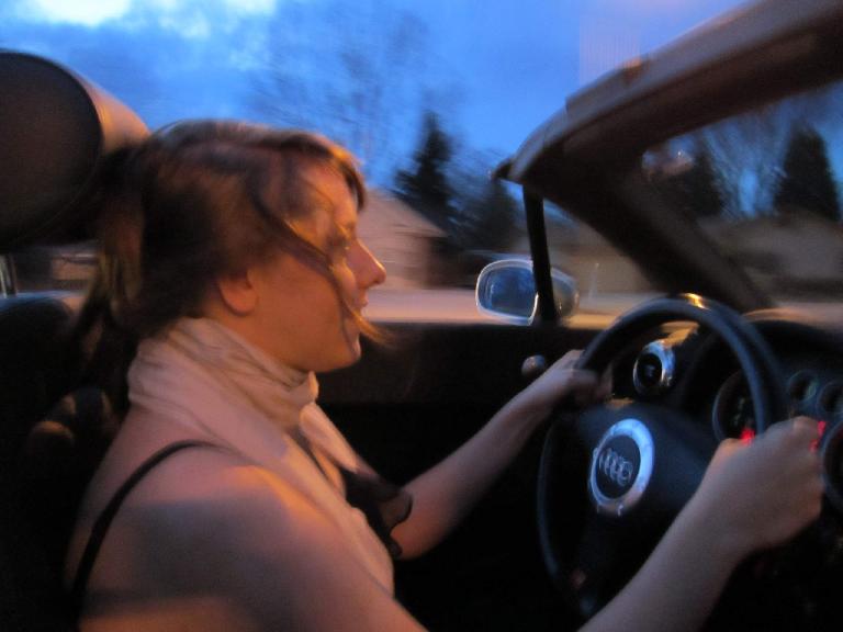 Speed Racer Kelly in my Audi TT.