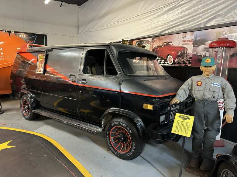 An actual GMC stunt van for the production of the A-Team.