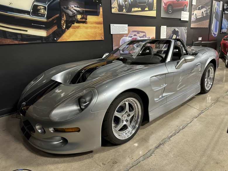 A silver Shelby Series 1, of which 249 were produced from 1997 to 2005.