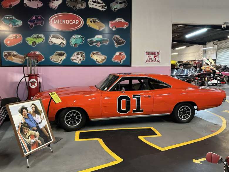 The 1969 Dodge Charger General Lee stunt car from Dukes of Hazard.