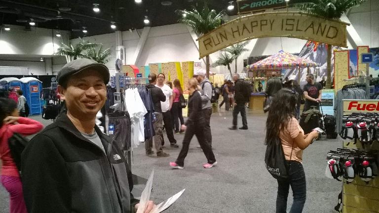 Bandy at the pre-race Health & Fitness Expo at the Las Vegas Convention Center.