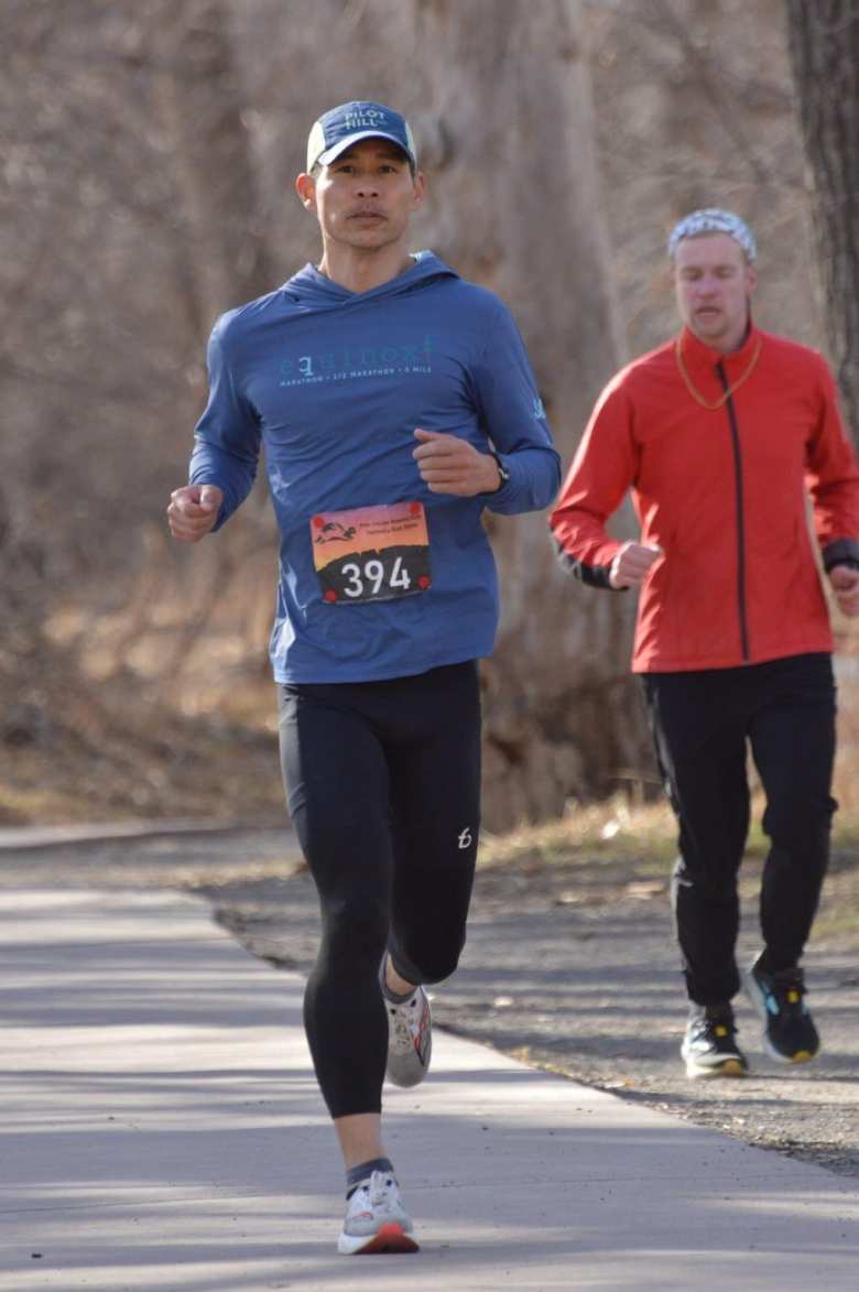 Felix Wong three minutes into the Lee Martinez Park 10K Tortoise & Hare race.