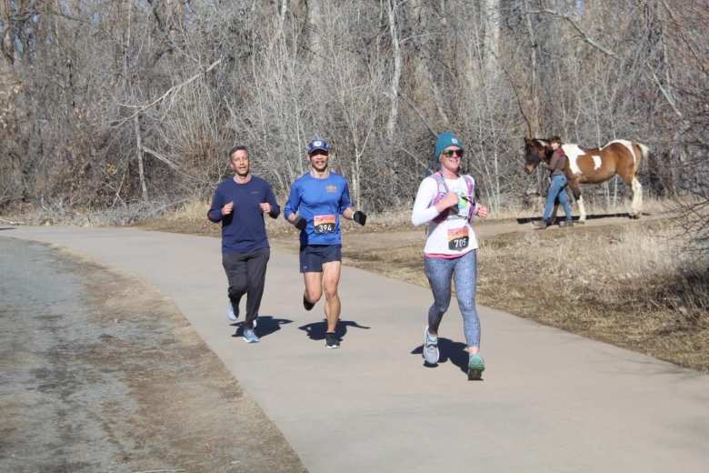 On the Poudre Trail during the Lee Martinez Park 10K Tortoise & Hare race.