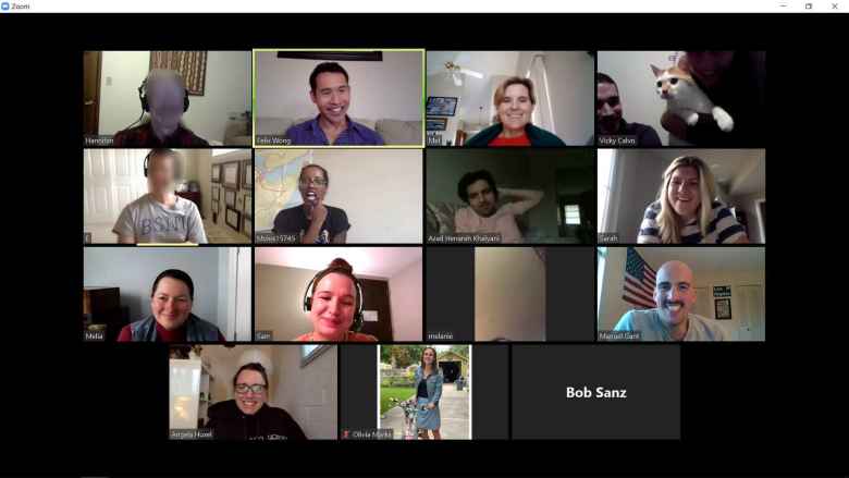 Participants in my virtual Spanish Conversation meetup.