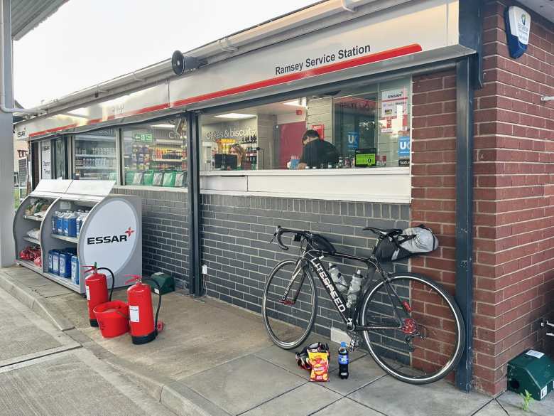 In Ramsey, I stopped by a gas station to buy some food an hour before nightfall as I knew I still had at least six more hours ahead of me. In Ramsey, I stopped by a gas station to buy some food an hour before nightfall as I knew I still had at least six more hours ahead of me.