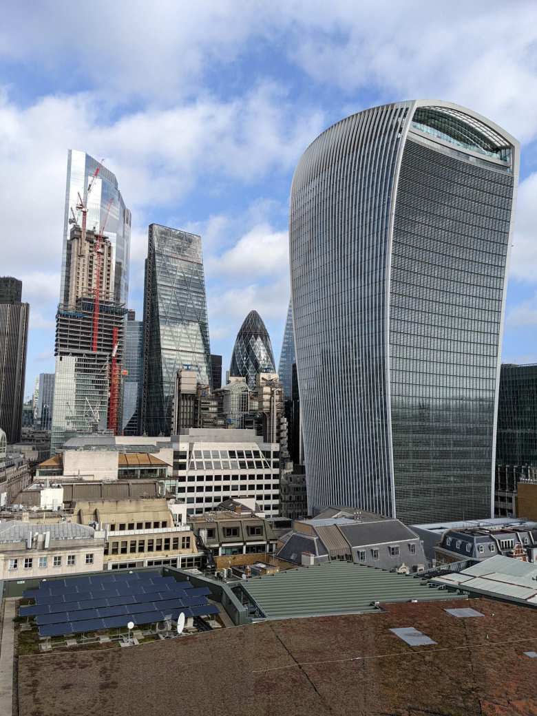 The Walkie-Talkie building at 20 Fenchurch Street in London. 