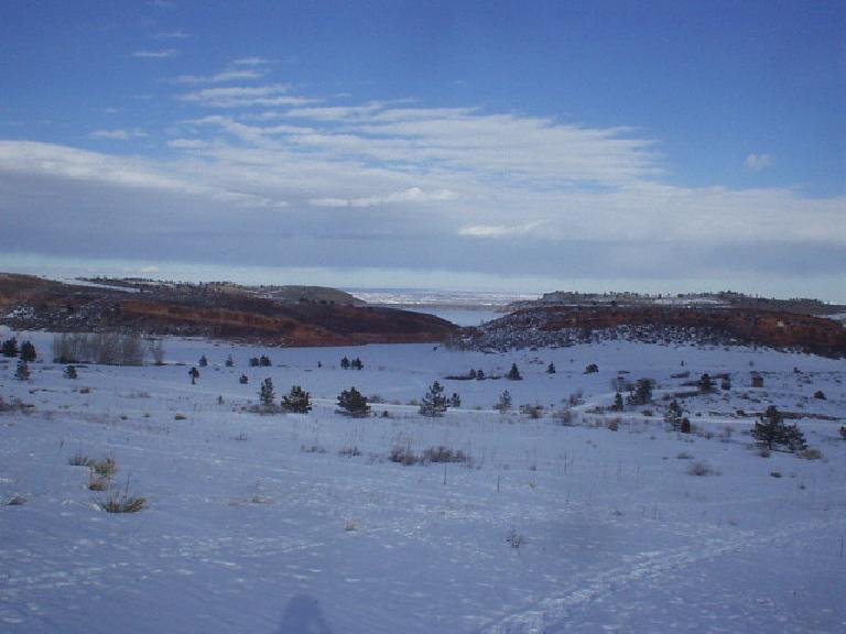 Red rock by Lory State Park and the Horsetooth Reservoir.