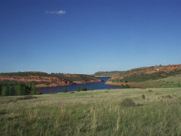 Horsetooth Reservoir as seen from Lory State Park.