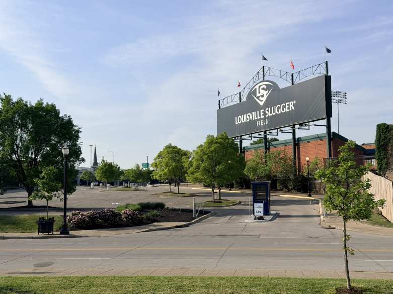 Louisville Slugger Field is a minor-league baseball stadium not far from the Ohio River.