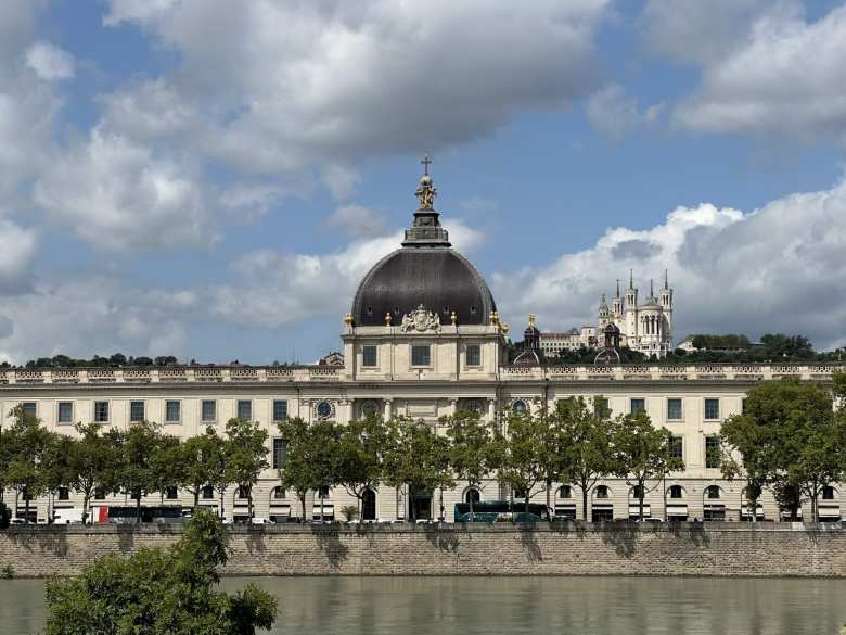 This used to be the Hôtel-Dieu de Lyon--a hospital of historical significance--on the right bank of the Rhône River. But in 2019, the renovated building became the InterContinental Hotel.