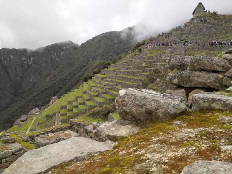Terraces used for farming at Machu Picchu.