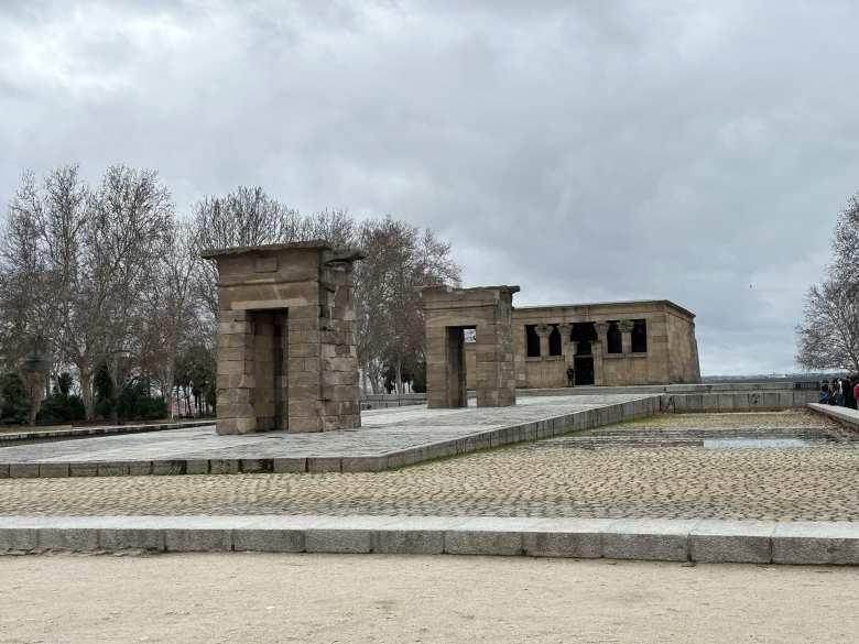 The Temple of Debod in Madrid.