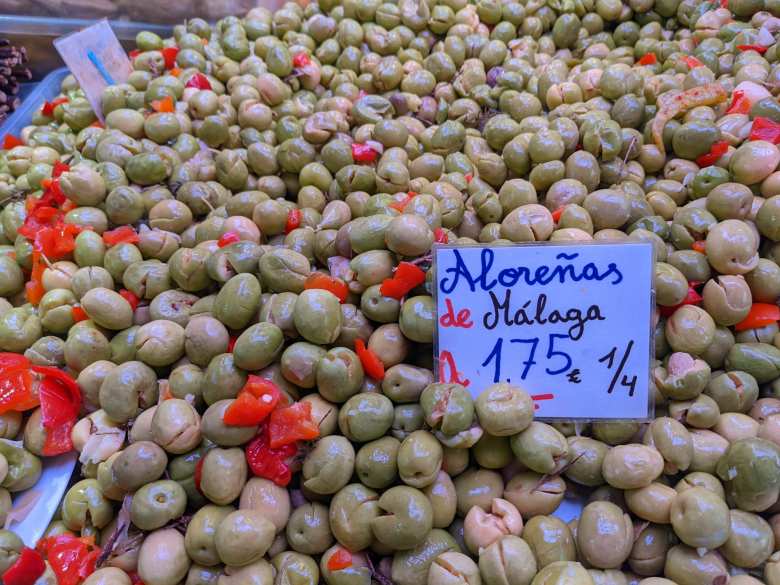 Aloreñas de Malaga, a type of olive from Malaga.
