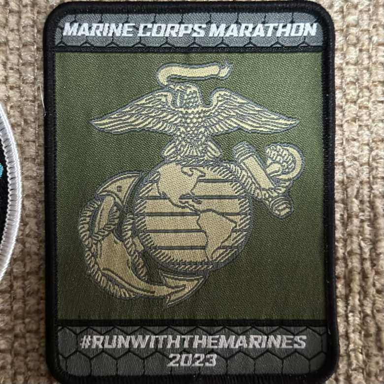 Patch given to participants of the 2023 Marine Corps Marathon.
