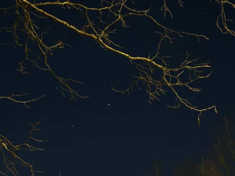 You certainly can't tell for sure from this photo, but at the center of it was Mars.