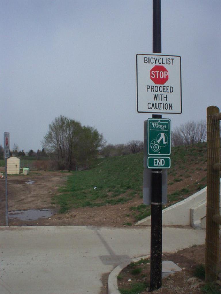 The Mason Trail currently stops at the Spring Creek Trail, but hopefully within the next couple of years it will go through Colorado State University, which is less than a mile north.