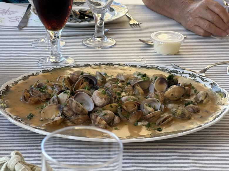 Clams at Andrea's ex-boss's father's house in Menorca.