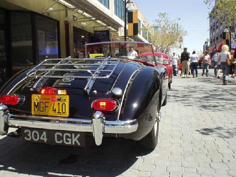 Rear view of a black MGA, owned by Greg Paulsen.