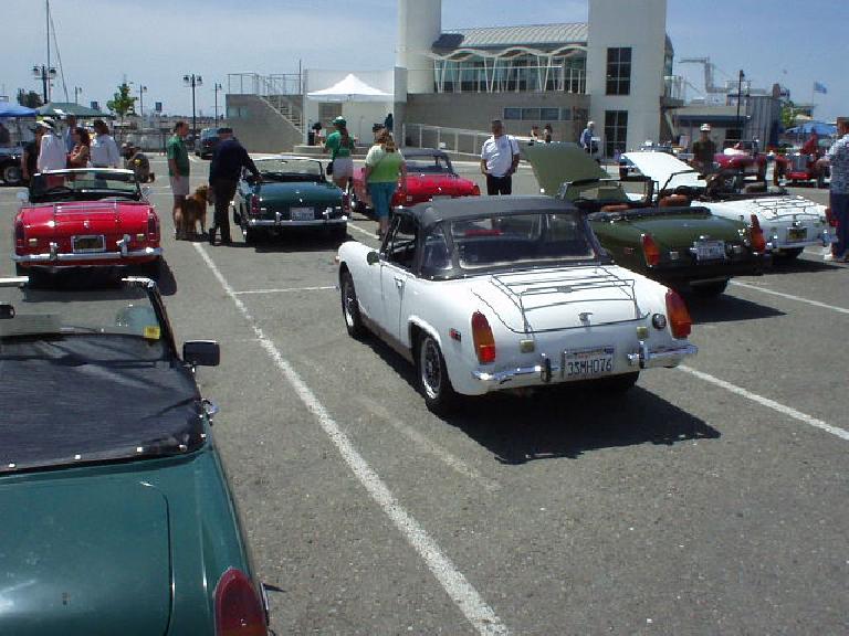 Patti Brennan's MG Midget.  "It looks better with the top up," she said.  She may have gotten rid of her 'Vette but she will always have her MG.