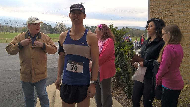 Felix Wong at the start of the 2017 Mission Run in the Ozarks.