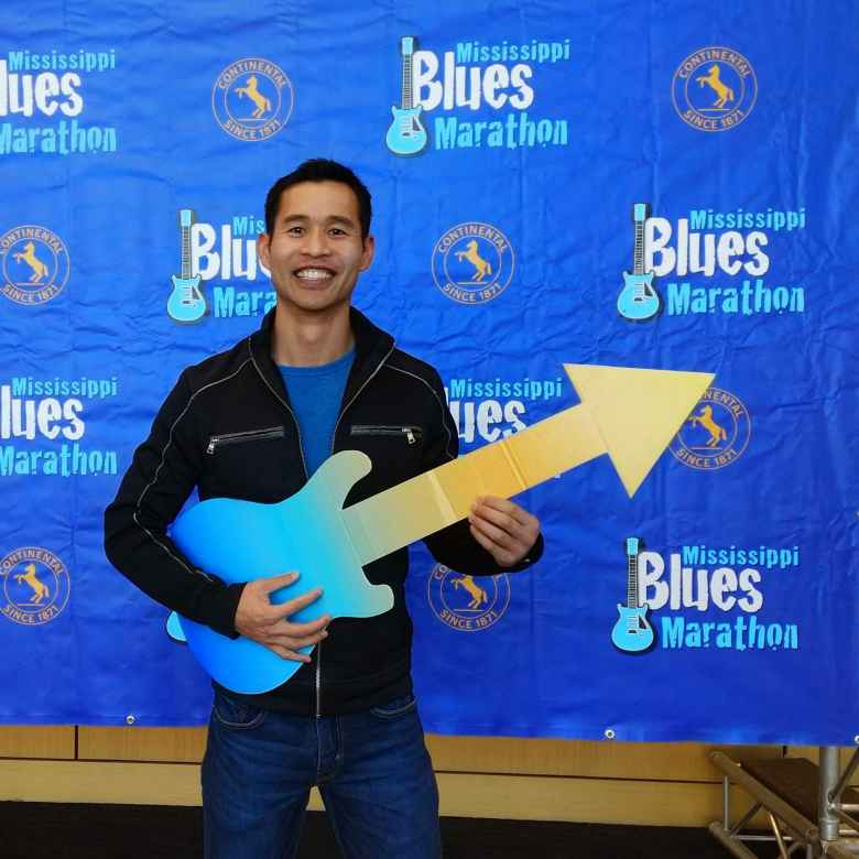 Felix Wong at the Mississippi Blues Marathon pre-race expo. Felix Wong at the Mississippi Blues Marathon pre-race expo.