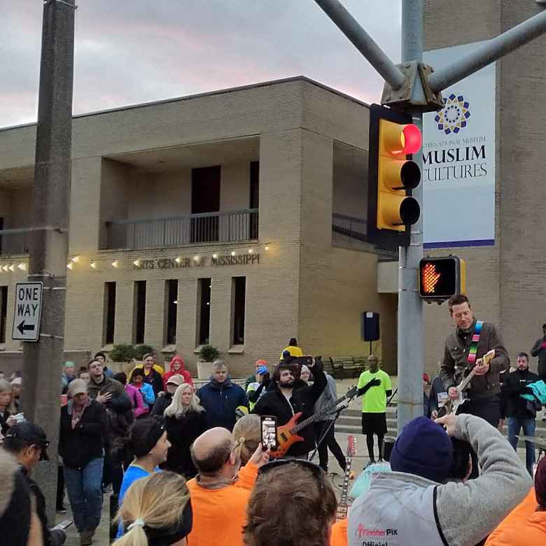 The national anthem at the 2019 Mississippi Blues Marathon was sung by a guy playing an electric guitar.