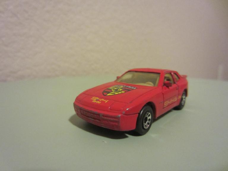 I bought this used Matchbox Porsche 944 Turbo on ebay for $2.48 + shipping.  I couldn't find one in white like the 944 Turbo I owned, but I solved that with white spray paint.