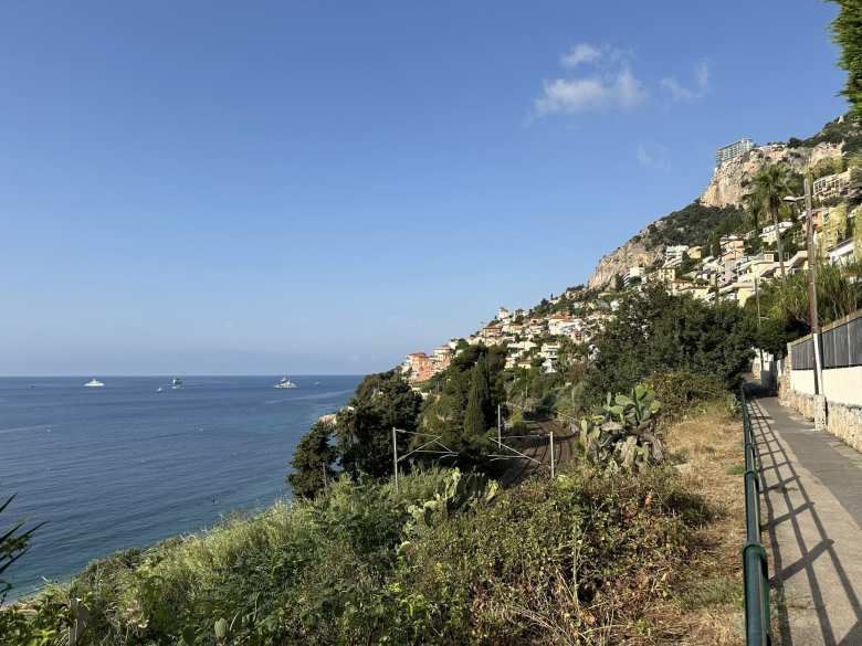 Walking along the coastline from Roquebrune-Cap-Martin towards Monaco.