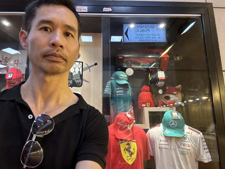 Me at the Monaco Formula 1 store.