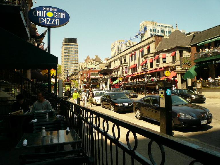 Outdoor dining is very popular in Montreal -- at least when the weather is nice like it was in May!