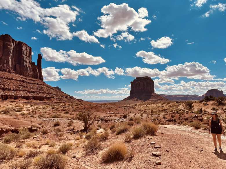 Andrea admiring the buttes of Monument Valley.