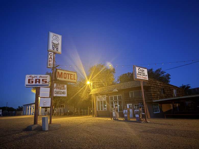An old gas station in Bluff, Utah.