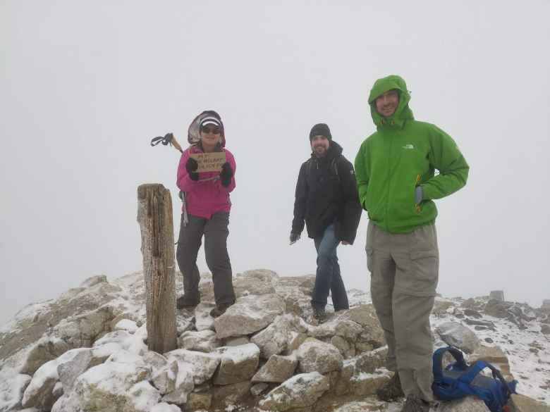Photo: Mel, Marc, and Wolfgang at the top of Mt. Democrat.
