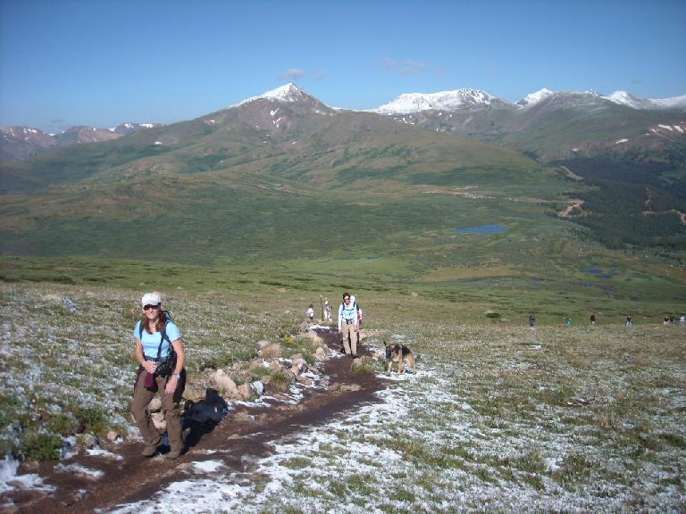 Tori coming up the trail. Tori coming up the trail.