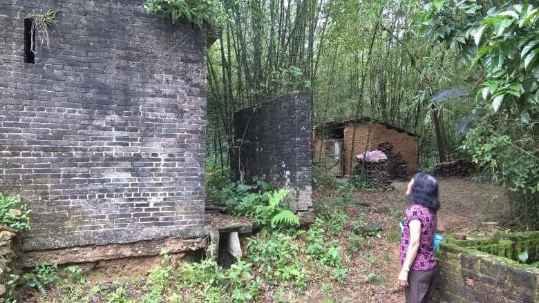 The outhouse of my dad's childhood home is the smaller building on the right.