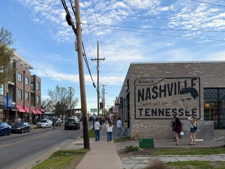 The 12 South neighborhood of Nashville, Tennessee.