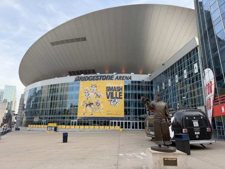 Bridgestone Arena is where the Nashville Predators—an NHL team—play.
