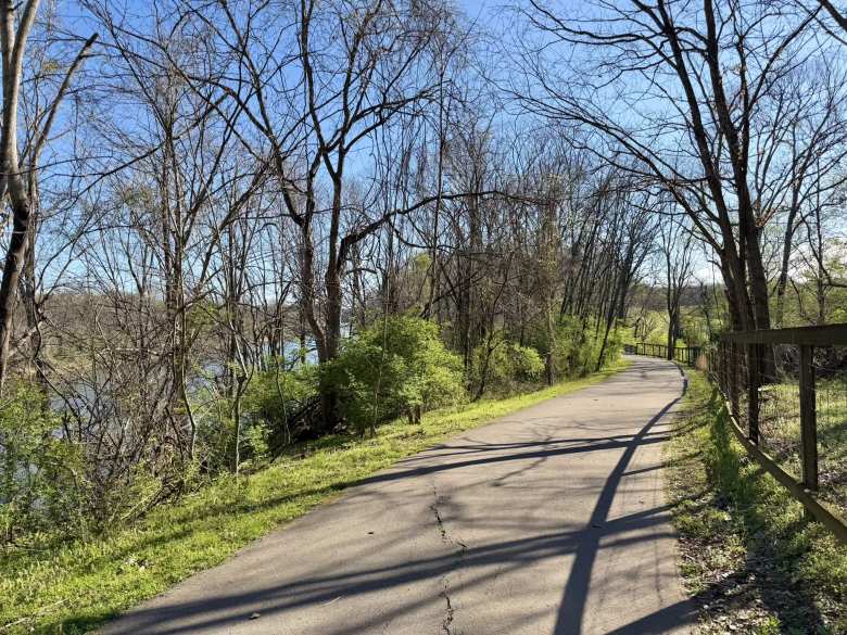 The Stone River Trail along the Cumberland River.