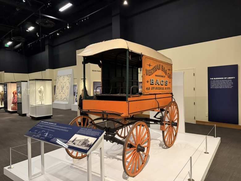 This wagon was owned by the Werthan Bag Co. and built in the late 1880s to early 1900s.