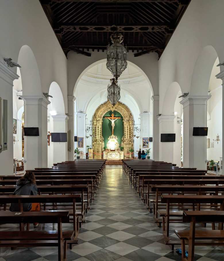 Inside El Salvador Church in Nerja.