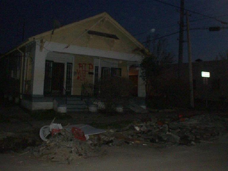 While looking for the India House Hostel southeast of midcity New Orleans, I saw just how much in shambles many of the neighborhoods were after Katrina.