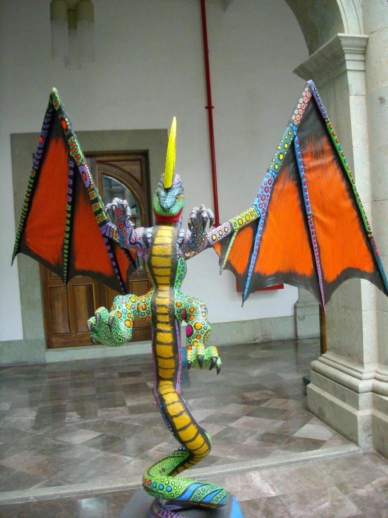 A colorful bat at the museum in the Z