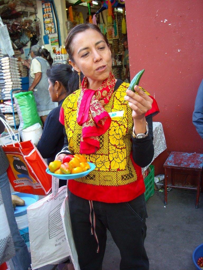 Pilar at La Casa de los Sabores cooking school.