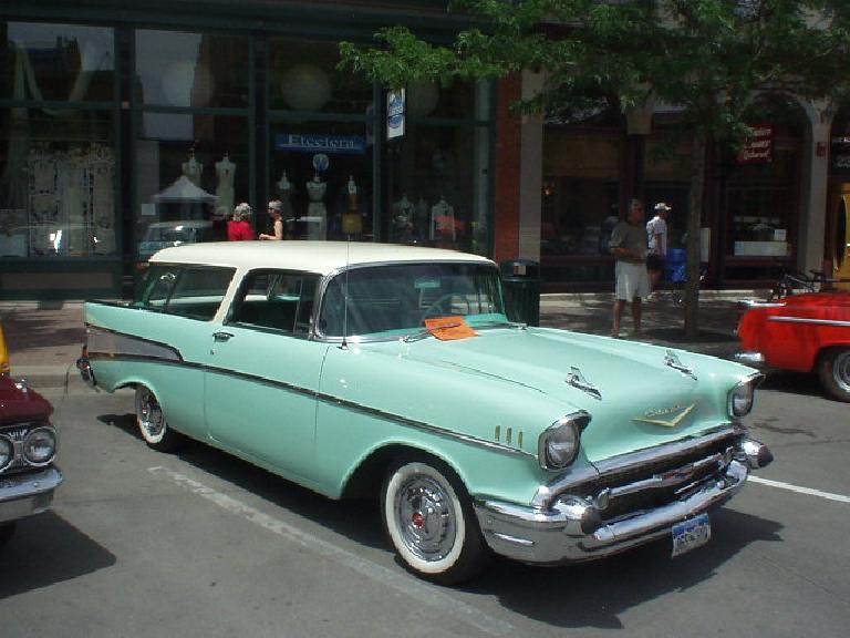 The bright pastel colors seem to only work well with 50s American cars, like this one.
