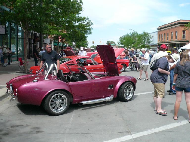 My favorite car of the show, a genuine AC/Shelby Cobra in merlot. My favorite car of the show, a genuine AC/Shelby Cobra in merlot.