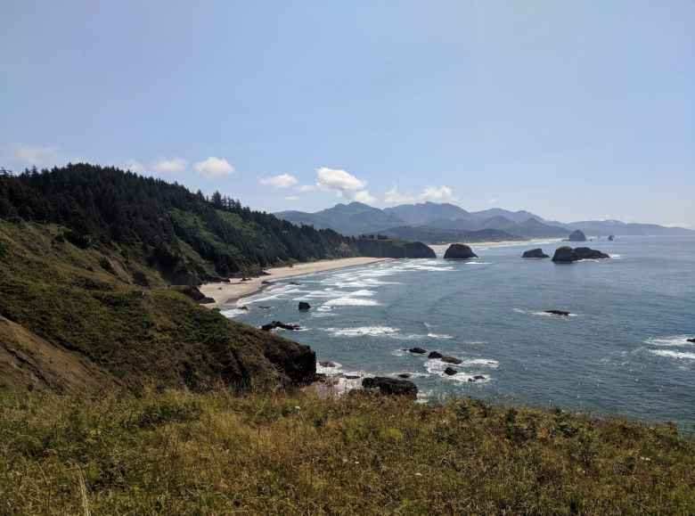 The coastline of Ecola State Park, Oregon.