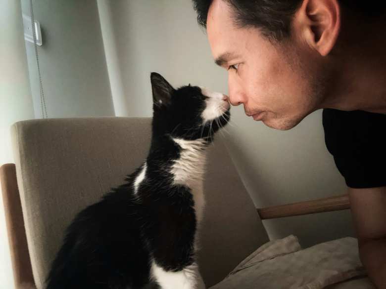 Felix giving Oreo a boop six days before he passed. Felix giving Oreo a boop six days before he passed.