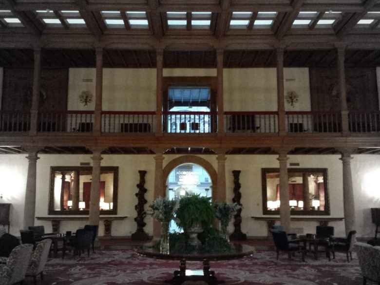 The inside of Eurostars Hotel de la Reconquista, which was the hotel featured in the movie Vicky Cristina Barcelona.