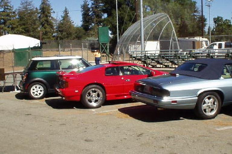 Even in the parking lot (not on display) were interesting cars, including the new Mini, a Lotus Esprit, and a Jaguar XJS convertible.